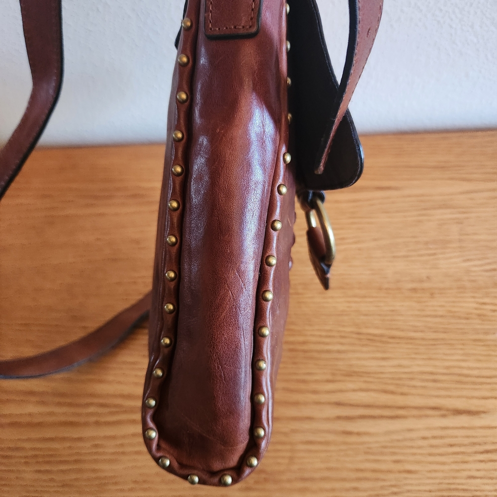 Frye Brown Leather Crossbody Shoulder Bag - Picture 5 of 16